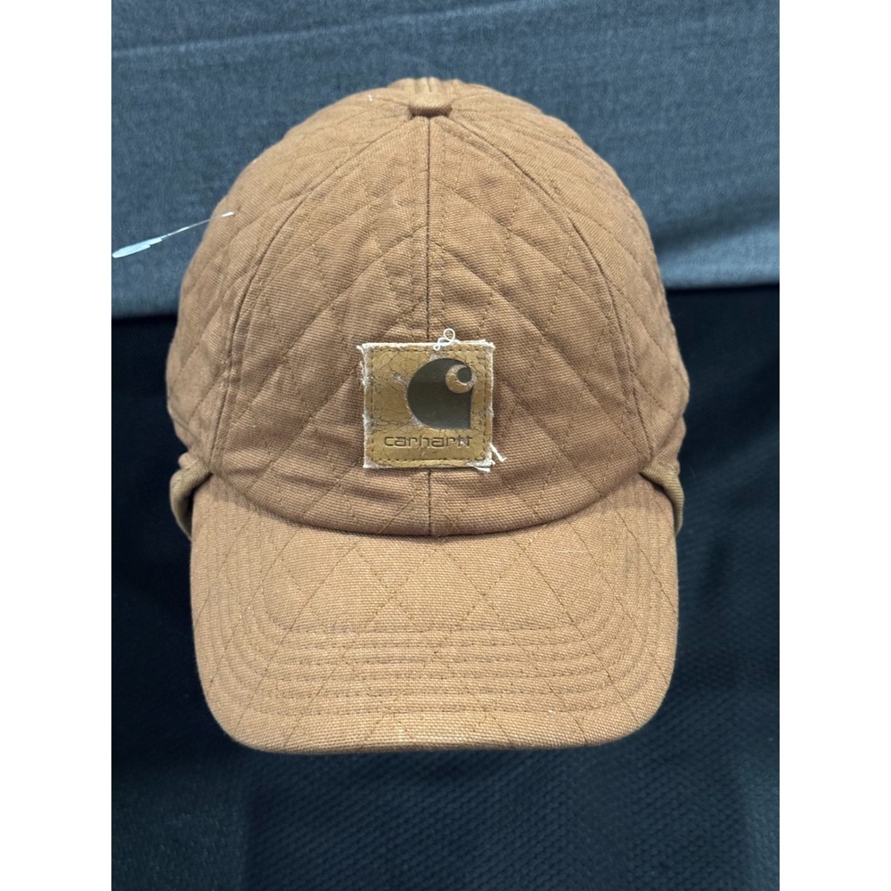 Carhartt Gilliam Cap Men's One Size Brown Cotton Embroidered Logo Ear Flaps Hat